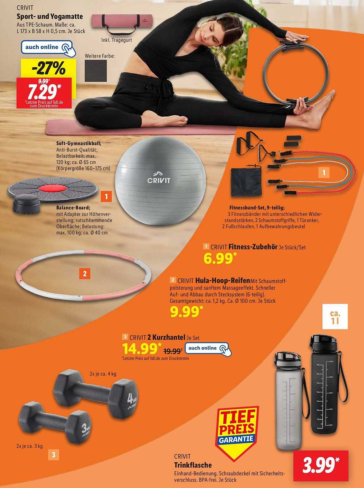 CRIVIT Sport- und Yogamatte