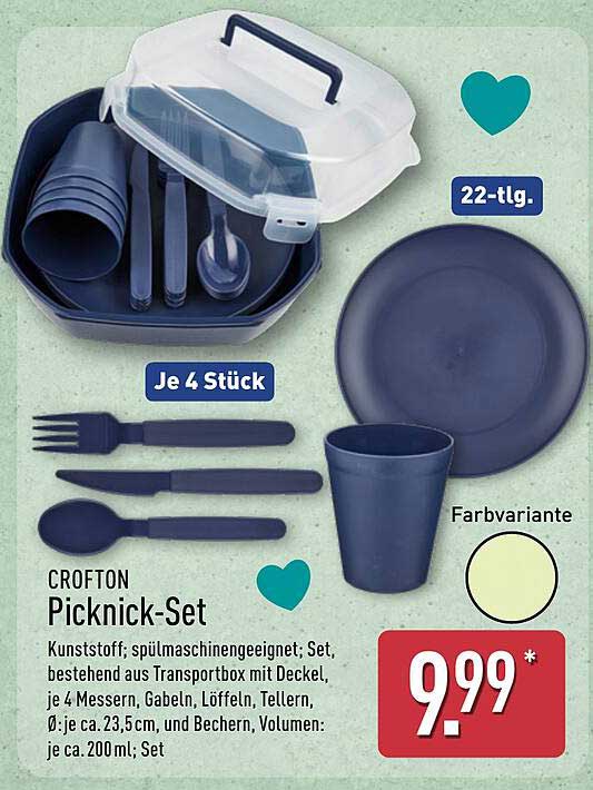 CROFTON Picknick-Set 22-tlg.