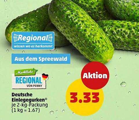 Deutsche Einlegegurken je 2-kg-Packung