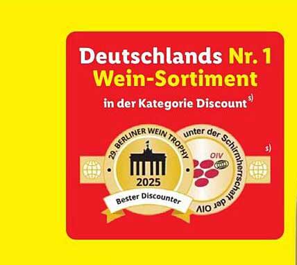 Deutschlands Nr. 1 Wein-Sortiment in der Kategorie Discount