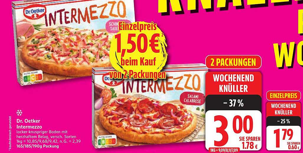 Dr. Oetker Intermezzo Pizzas 2er Packungen