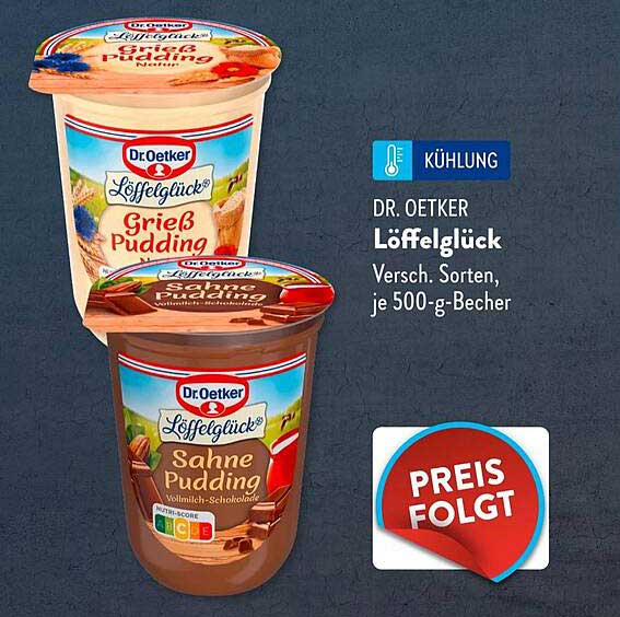 Dr. Oetker Löffelglück – Verschiedene Sorten, je 500-g-Becher