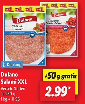 Dulano Salami XXL - Verschiedene Sorten je 250 g