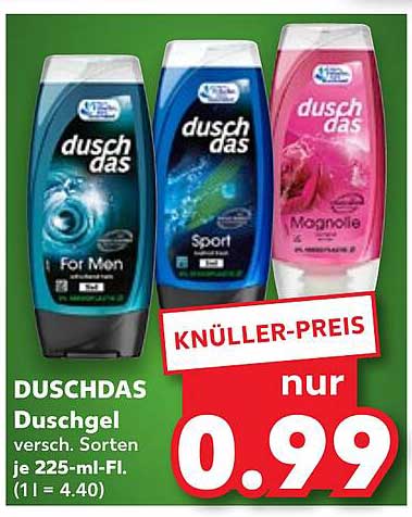 DUSCHDAS Duschgel verschiedene Sorten 225-ml-Fl.