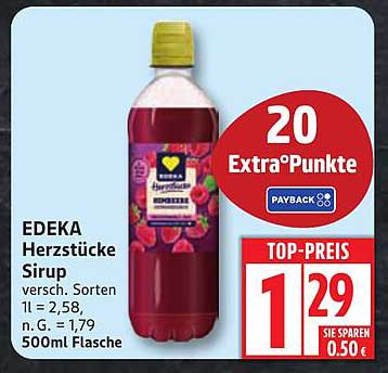 EDEKA Herzstücke Sirup, 500ml Flasche