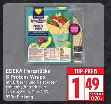 EDEKA Herztücke 8 Protein-Wraps