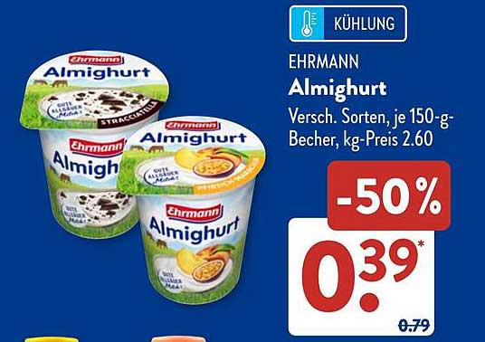 Ehrmann Almighurt 150 g Becher, verschiedene Sorten