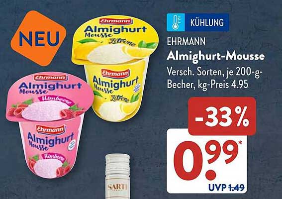EHRMANN Almighurt-Mousse - Verschiedene Sorten, je 200-g Becher
