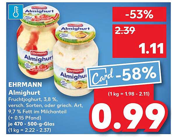 EHRMANN Almihurt - Fruchtjoghurt 3,8 %
