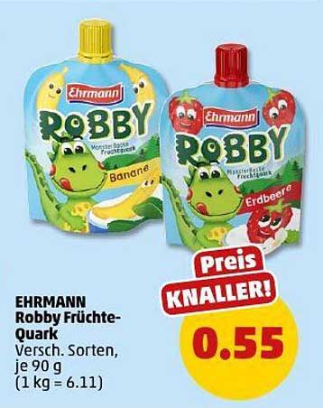 EHRMANN Robby Früchte-Quark - Verschiedene Sorten, je 90 g