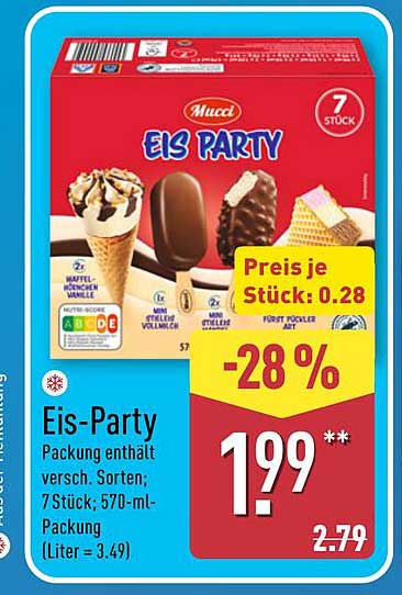 Eis-Party von Mucci - 7 Stück für nur 1,99€