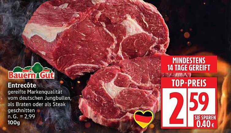 Entrecôte - gereifte Markenqualität zum Spitzenpreis