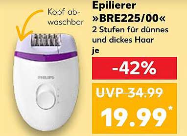 Epilierer »BRE225/00« - 2 Stufen für dünnes und dickes Haar