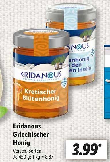Eridanous Griechischer Honig 450 g