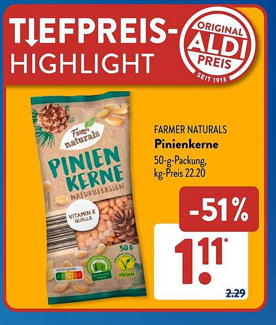 Farmer Naturals Pinienkerne 50g