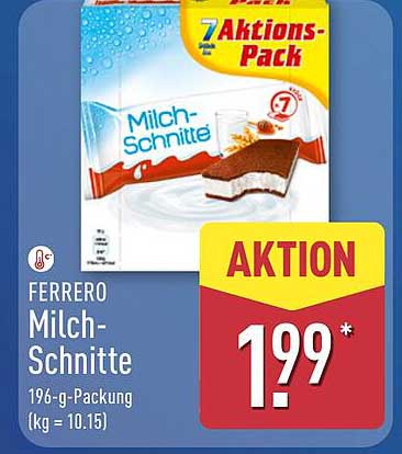 FERRERO Milch-Schnitte 196-g-Packung (kg = 10.15)
