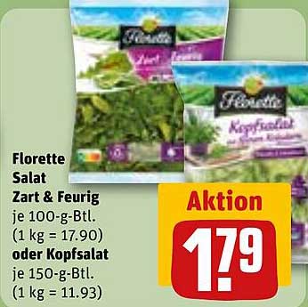 Florette Salat Zart & Feurig oder Kopfsalat