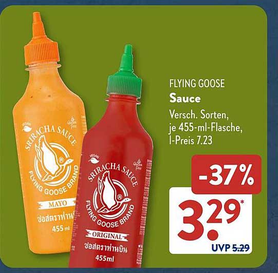 FLYING GOOSE Sauce - Verschiedene Sorten, je 455-ml-Flasche