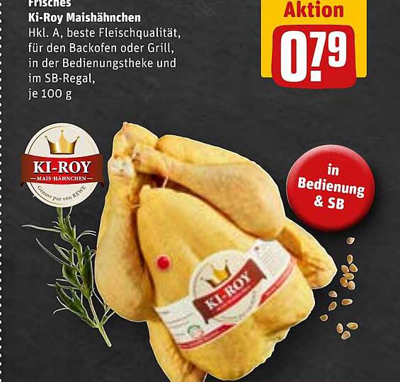 Frisches Ki-Roy Maishähnchen Hkl. A, beste Fleischqualität