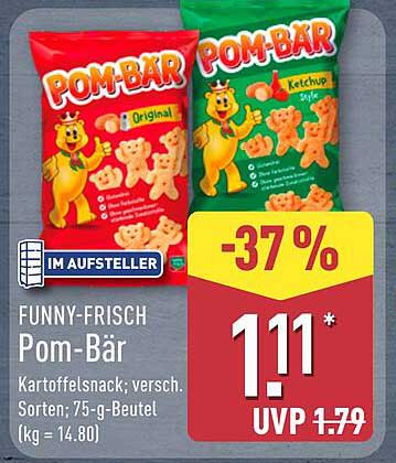 FUNNY-FRISCH Pom-Bär - Kartoffelsnack in verschiedenen Sorten