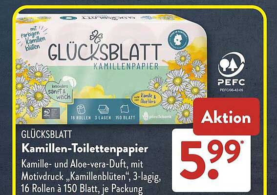 GLÜCKSBLATT Kamillen-Toilettenpapier
