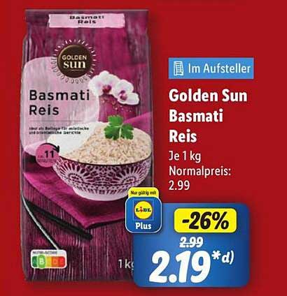 Golden Sun Basmati Reis