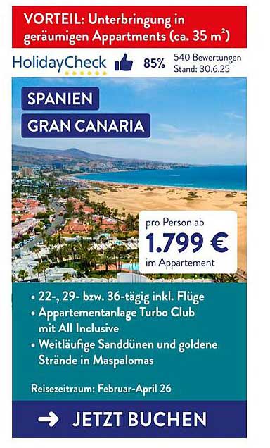 Gran Canaria – Traumurlaub über HolidayCheck