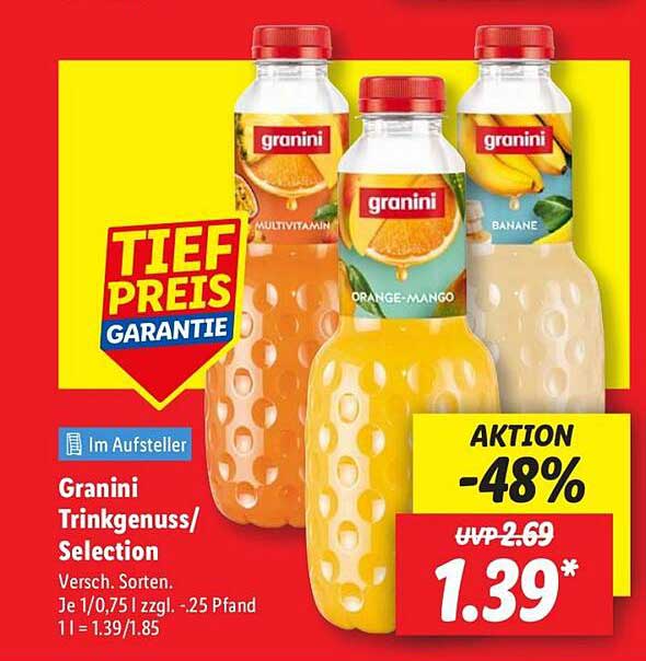 Granini Trinkgenuss/Selection - 48% Rabatt auf mehrere Sorten