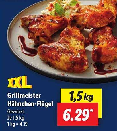 Grillmeister Hähnchen-Flügel 1,5 kg