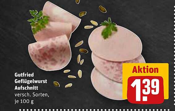 Gutfried Geflügelwurst Aufschnitt - verschiedene Sorten, je 100 g