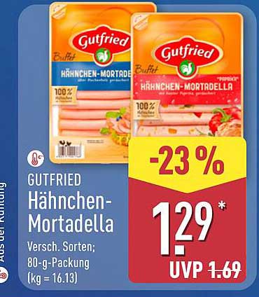 GUTFRIED Hähnchen-Mortadella 80-g-Packung