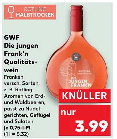 GWF Die jungen Frank'n Qualitätswein - Rotling halbtrocken