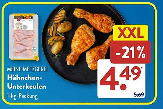 Hähnchen-Unterkeulen 1-kg-Packung