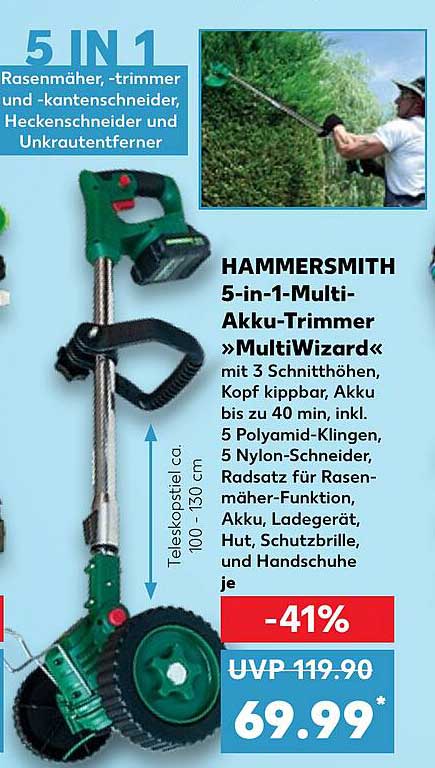 HAMMERSMITH 5-in-1-Multi-Akku-Trimmer »MultiWizard«