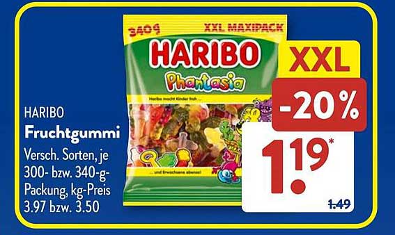 HARIBO Fruchtgummi XXL MAXIPACK 340 g