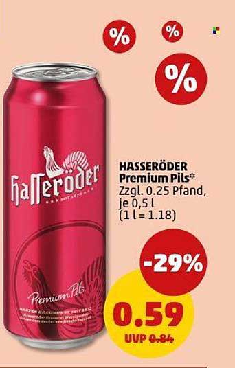 HASSERÖDER Premium Pils 0,5L - jetzt nur 0,59€