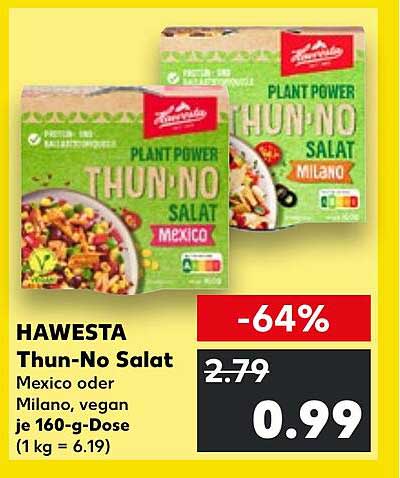 HAWESTA Thun-No Salat Mexico oder Milano, vegan je 160-g-Dose