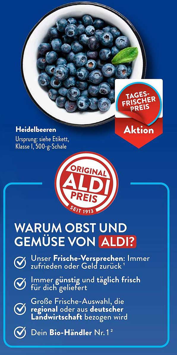 Heidelbeeren, 500-g-Schale
