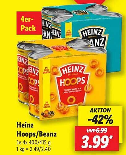 Heinz Hoops/Beanz 4er-Pack
