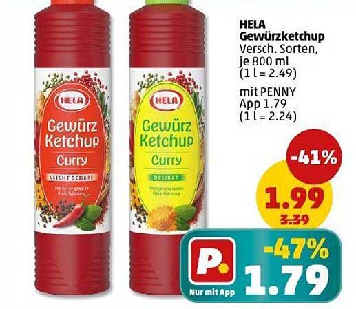 HELA Gewürzketchup, 800 ml, verschiedene Sorten