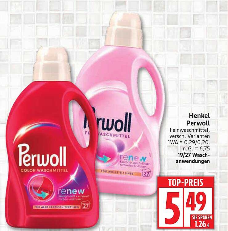 Henkel Perwoll Feinwaschmittel, verschiedene Varianten