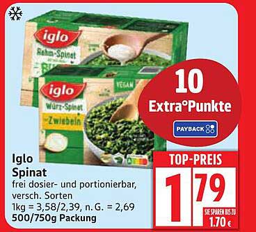 Iglo Spinat - frei dosier- und portionierbar, verschiedene Sorten