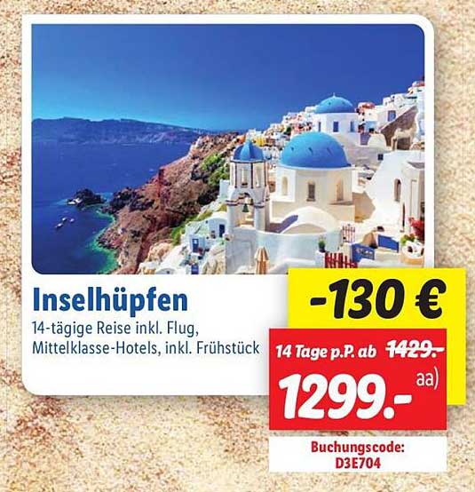 Inselhüpfchen – 14-tägige Reise inkl. Flug, Mittelklasse-Hotels, inkl. Frühstück