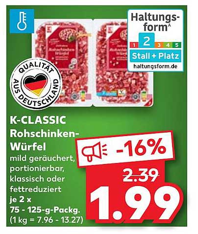 K-CLASSIC Rohschinken-Würfel