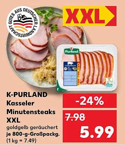 K-PURLAND Kasseler Minutensteaks XXL