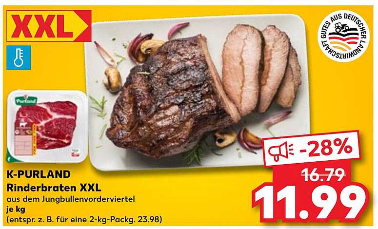 K-Purland Rinderbraten XXL aus dem Jungbullen Vorderteil je kg