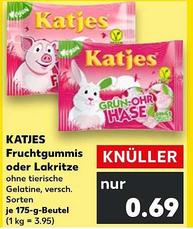 KATJES Fruchtgummis oder Lakritze