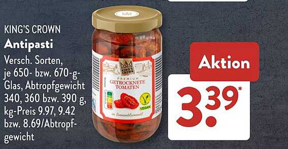 KING'S CROWN Antipasti - getrocknete Tomaten