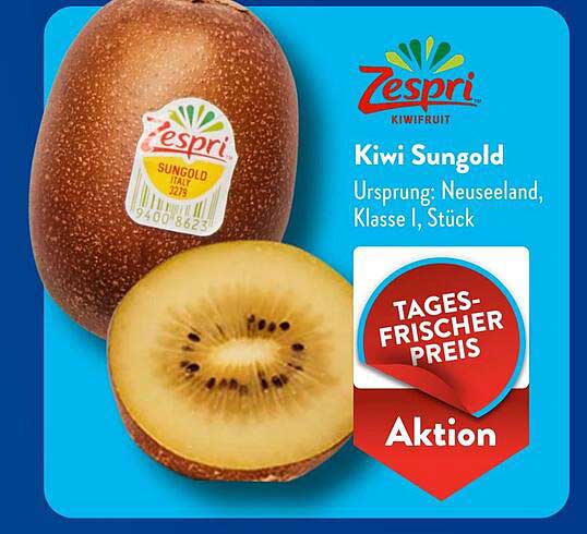 Kiwi Sungold – Zespri, Neuseeland, Klasse I, Stück