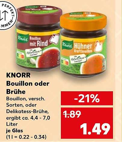 KNORR Bouillon oder Brühe